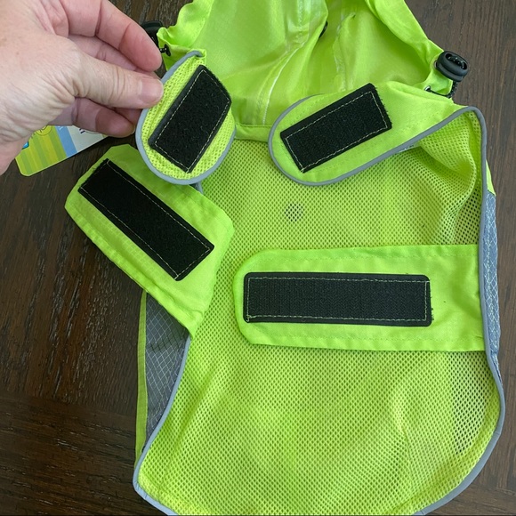 Top Paw Dog Nwt Top Paw Doggie Rain Coat Jacket Hoodie Neon Green